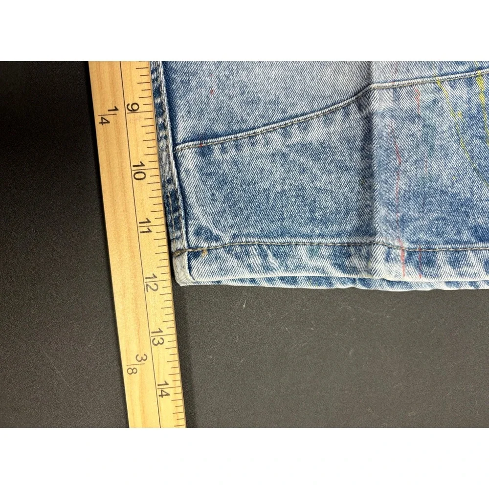 Mens‎ GS 115 Painted Light Wash Jean Shorts Skater Streetwear Hiphop Sz 32 READ